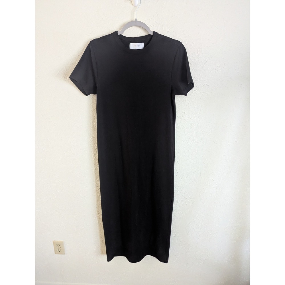 Soldout NYC Perfect Tee Dress size XS Black Maxi Minimalist Capsule - Picture 3 of 5